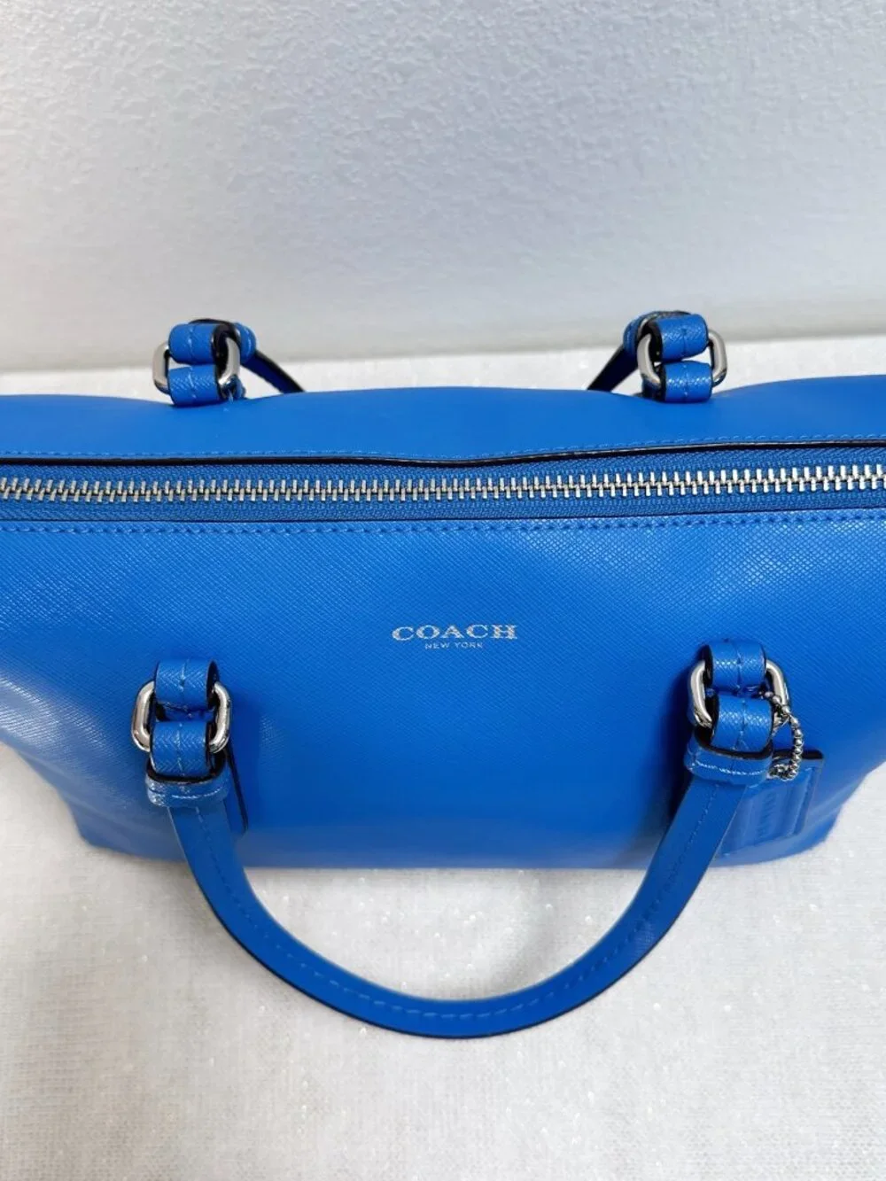 Coach Peyton Bennet Mini Satchel/Sbody - Style F54030 - Bright Blue Leather EUC